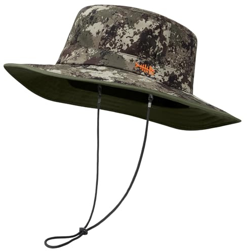 Bassdash Cappello da Pescatore Resistente all'Acqua UPF 50+ con Rete Perforata al Laser Regolabile per Uomo Donna Escursionismo all'aperto