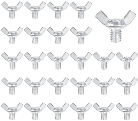 QUARKZMAN 40 Pcs Tornillos Mariposa M8x10mm, Tornillos De Ala De Acero Al Carbono Zincados Para Hogar, Máquinas Y Equipos Electrónicos