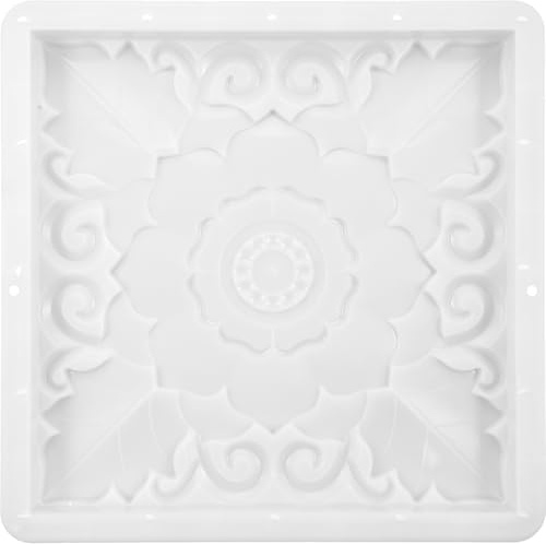 CTIRCHIU Molde de Pavimento Cuadrado para Hormigón 40x40x3 Cm, Molde Plástico Reutilizable para Baldosas de Suelo, Creador DIY para Jardín, Patio y Senderos, Decoración Exterior de Cemento