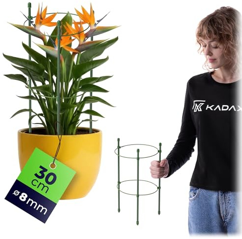 KADAX Växtstöd för växter, 30 cm, 1 st, växtstöd av stål, blomstöd, växthållare, spaljé för klätterväxter i trädgården eller blomkrukan, rankum för tomater