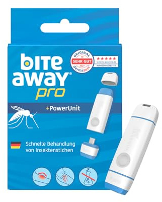 bite away® pro mit PowerUnit - Insektenstichheiler gegen Juckreiz bei Insektenstichen – der 2-in-1 Wärmestift für maximale Flexibilität