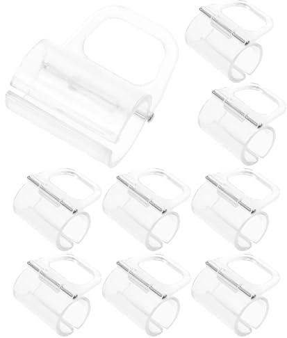 Abaodam Manija 10 Piezas Abs de Persiana Enrollable Transparente Clips para Cortinas Enrollables de Ventana, Accesorios Compatibles para Persianas sin Cable para Barras de 20 Mm en Hogar