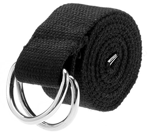 Faletony Herren Damen Gürtel Stoffgürtel mit Doppel D-ringe Schnalle Leinwand Canvas Jeansgürtel Belts 113cm + Original Geschenkbox
