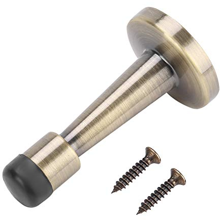 Zinklegierung mit Gummi Antikollision Türstopper mit Schrauben Hotel Office Home Zubehör(Bronze)