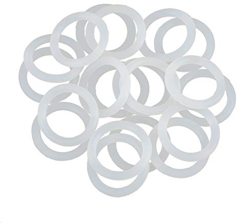 sourcing map 20 Stück Silikon O-Ringe 29mm OD 21mm ID 4mm Breite Weiß | VMQ Dichtung, Für Kompressor Ventile Rohr Reparatur