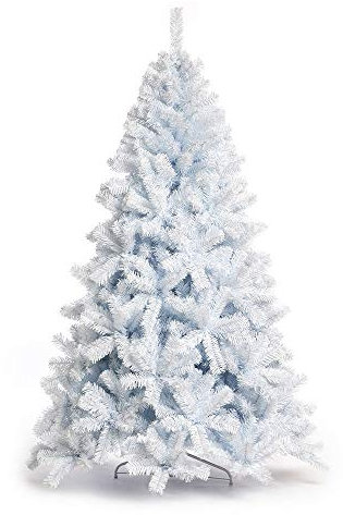 Nataland Albero di Natale Artificiale Bianco Modello Vinson Altezza 210 Cm, Abete Super Folto con Effetto Realistico e Rami Con Aghi Anticaduta