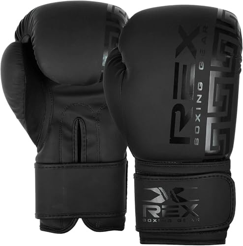 REX Sports Boxing Gloves for Men & Women, Maya Hide Leather Training & Sparring Gloves for Boxing, MMA, Muay Thai, Kickboxing & Punch Bag