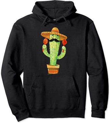 Cactus Maracas Musique Mexicaine Fiesta Percussion Sweat à Capuche
