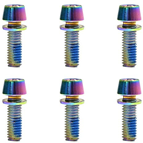 DADADEFEIJI 6 Pcs M6*18mm Bicycle Stem Bolts Bike Brake Screws Bicycle Disc Brake Clamp Set Screw for Mountain Bike Mtb Stem Bolts