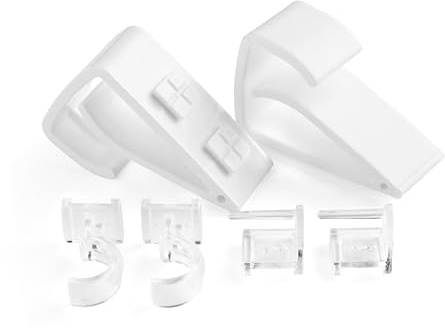 Klemmträger/Fensterhaken/Dekohaken inkl. Adapter für Gardinenstangen und Vitragestangen (8 Stück)