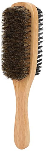 Bartbürste, Doppelseitig, Ultimative Wildschweinborsten, Große Gesichtshaarreinigung, Ergonomie, Modellierbürste für zu Hause, Weicher, Friseursalon, Schnelleres Wachstum