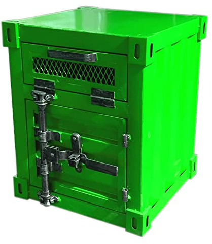 Generic Kreativer Couchtisch Retro Industrial Style Schublade Art Speicher Schrank Schlafzimmer Nachttisch Metall Eisen Dekorative Schrank Möbel,C