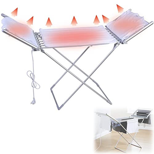 230W Stendibiancheria Elettrico Basso Consumo, 220-240v Pieghevole Asciugabiancheria Riscaldante con 20 Barre Riscaldanti, Stendino Elettrico ad Alta Basso Consumo