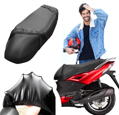 Autodomy Motorcycle Seat Cover Waterproof Size XL for Seats 90 to 110 cm | Motorbike Seat Protector Flexible Anti Slip and Scratch | Motorbike Seat Covers Universal | Scooter Seat Protector Rain/Sun