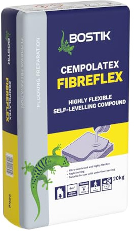 Bostik Cempolatex Fibreflex Grey - 20kg - Fibre Reinforced & Highly Flexible Self Level Compound