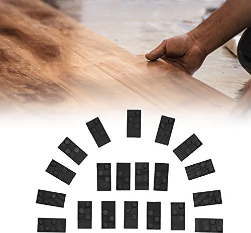 Bloque De Inserción De Suelo, 20 Piezas Bloque De Roscado Juego De Herramientas De Instalación De Suelo Kit De Suelo Para Suelo De Madera Dura Laminada De Azulejos(Negro)