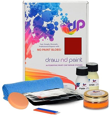 DrawndPaint Ausbesserungslack Lackreparaturset Kratzerentfernung Autolackreparatur Ausbesserung Steinschlägen Kratzern am Auto Lackstift geeignet für BMW, Farbe Orlando Orange - 394, S