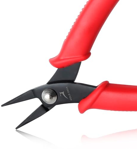 GOLD DEER Mini Round-Nose Pliers Tweezer Nose pliers Mini Needle Nose Pliers Short-Nose Pliers Pointed Nose Pliers Smooth Jaws Jewellery Making Tool For Bending Wire Open and Close Jump Rings