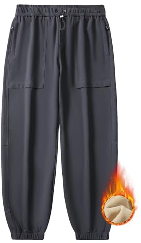 FLYGAGA Damen Wanderhose Wasserdicht Softshellhose Jogginghose Fleece Gefüttert Warm Winddicht Winterhose Skihose Thermohose Outdoorhose Trekkinghose Cargohose Herbst Winter