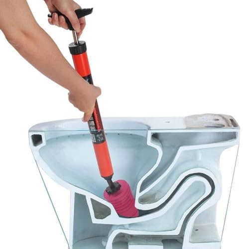 Toilet Plunger Clog Remover Heavy Duty Toilet Unblocker High Pressure Sink Plunger Air Drain Clog Remover Plumbing Tool for Sink Bathroom Kitchen Bathtub Clogged Pipe
