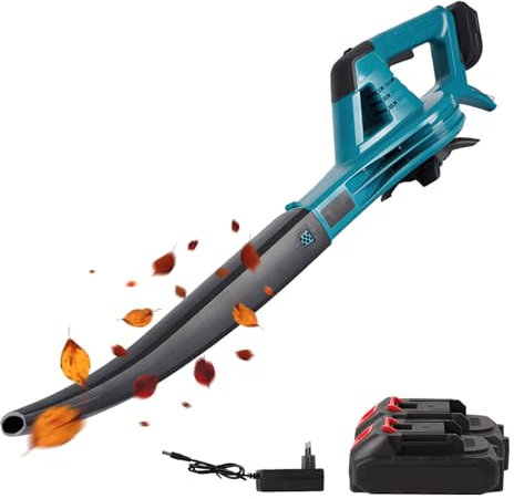 Batteria per soffiatore di foglie Makita da 18 V, batteria da 350 km/h, soffiatore a 6 velocità, aspirapolvere a batteria con batteria e caricatore, ventilatore a batteria per la cura del prato,