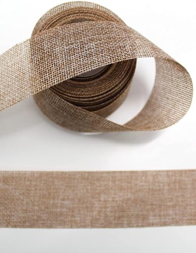 CaPiSo 25m Juteband 6cm Jute Leinen Dekoband Gitterband Schleifenband aus Naturjute Frostschutz Naturband nachhaltig Geschenke Geschenkverpackung Basteln Weihnachten (Natur, 60mm)