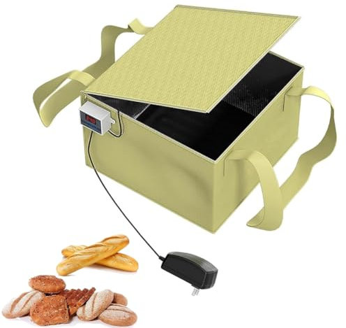Gärbox für Teig, Werkzeugset für die Herstellung von Sauerteigbrot, Faltgärschrank, Gärschrank für Teig mit Heizung, genaue Temperaturregelung von -50 bis 110 °C, Niedertemperaturheizung zur Herstel