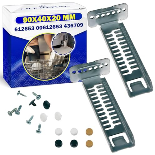 Kit Fixation du Panneau Inférieur Lave Vaisselle Code 00612653 pour Bosch | 436709 pour Whirlpool - Garantie de 10 Ans - MONTERAL