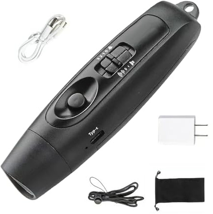 JINGLING Sifflet Manuel, sifflet électronique - Gadget de sifflet Multiples-upose Autochtonable Réglable 3 Gadget Fort différent,Coup de sifflet électrique à Haut Volume avec lanière et USB léger