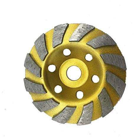 IZHAOGJING Disco Desbaste Hormigon,Diamante Muela Disco de la Rueda de molienda del segmento de la Taza de Diamante de 125 mm para el Accesorio del Molinillo del ángulo 37md(75mm)