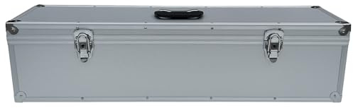 Alubox Alukoffer Silber Koffer Werkzeugkoffer Aufbewahrung leer 20x20x100 cm