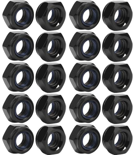 ShiningUU 20 dadi di bloccaggio esagonali autobloccanti M6 in acciaio inox, per bulloni, viti e rondelle, dadi di bloccaggio esagonali M6