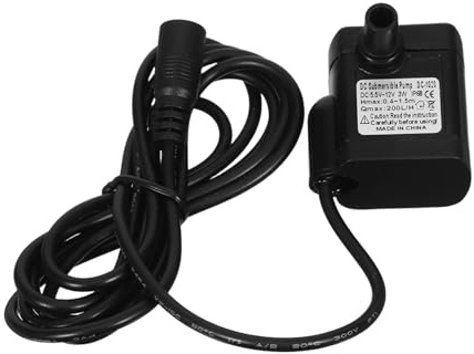 GARIOUANS Pompe à Eau Submersible Réglable Dc12v, Plastique Solide, 1,5 M, Pour Aquarium Et Fontaine, Usage Intérieur Et Extérieur, Compatible Eau Douce Et Salée