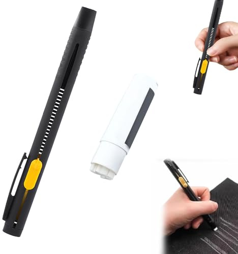 Hitzeentfernbarer Stoffmarker Zum Nähen,Heat Erasable Pens for Fabric,Hitzeentfernbarer Stoffmarkierstift mit Austauschbarer Mine,Kreidestift Nähen für Quilten und Sticken (1 Stifte + 20 Ersatzminen)