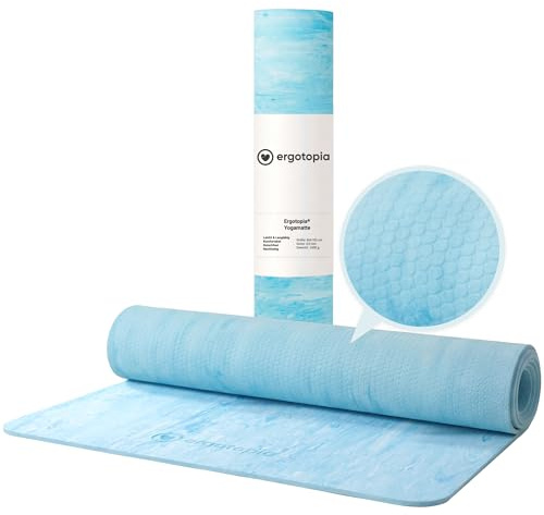 Ergotopia Yogamatte rutschfest – 5mm TPE Gymnastikmatte & Sportmatte für Pilates. gelenkschonende Fitnessmatte & Yoga Matte, Made in Spain, Schadstofffreie Isomatte, 185x60cm