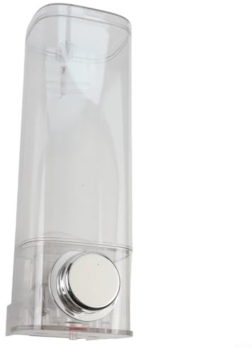 Dispenser di sapone a ventosa, montaggio a parete, senza trapano, accessori da bagno per superfici lisce, dispenser per gel doccia da 450 ml con contenitore in PET grigio trasparente (trasparente)