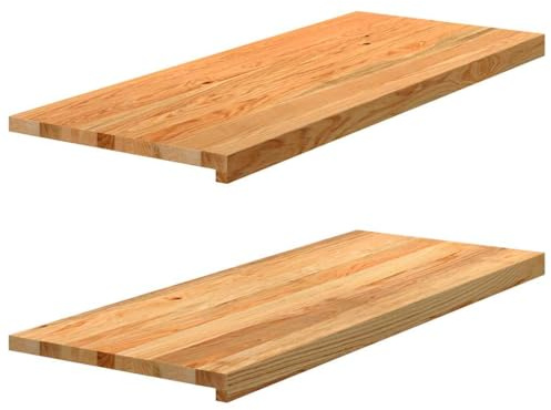 Window Sills, Solid Oak Wood, for Display and Window Ledge, Light Brown, 2 Pack