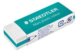 Staedtler Mars Plastic 52650E1-35 Radiergummi, Weiß/Pastell, 1 Stück