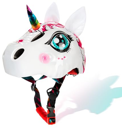 Unicorn Toddler and Kids Bike Helmet Adjustable and Multi-Sport for Child Boys and Girls.for Bicycle Skateboard Skating Scooter Helmet with Rear Light