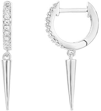 PAVOI 14K Gold Plated S925 Sterling Silver Post Lightweight Drop/Dangle Huggie Earrings for Women | Star, Lock, Butterfly, Moon, Lightning | Dainty Earrings