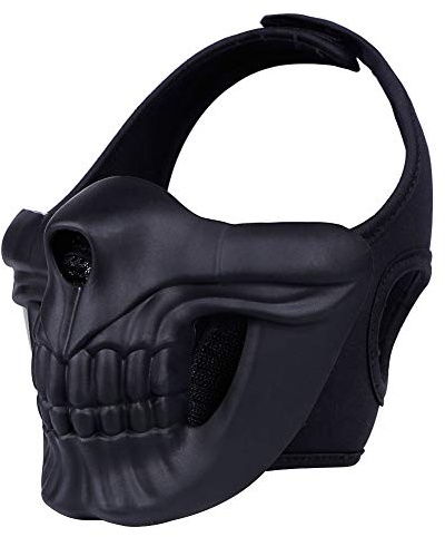 Cosplay Halloween Bottom Lower Face Skull Masks Tactical Airsoft Paintball Protective Half Face Mask