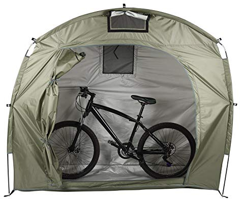 Dilwe Bike Tent, Waterproof Bike Shed Tent Bike Storage Garden Storage Cover for Backyard/Camping/Outdoor Hiking(Army Green)