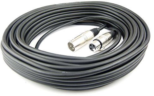 Adam Hall Cables 1 Stück K3MMF2000 Mikrofonkabel XLR female auf XLR male DMX Audio Kabel 3 pol polig (20 m, Schwarz, 1)
