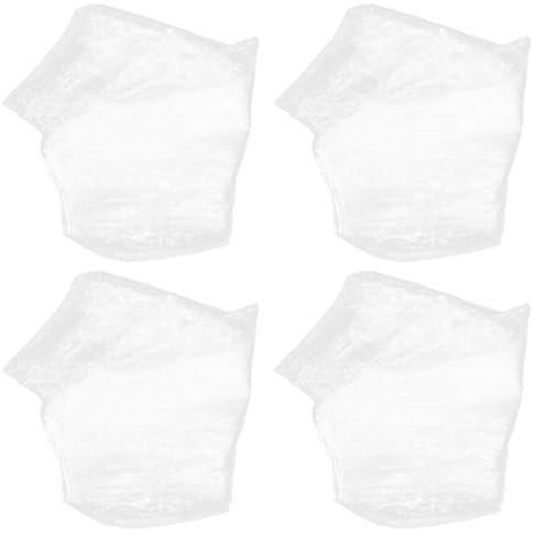 FAVOMOTO 4PCS XL Disposable Clear Plastic Motorcycle Cover, Waterproof Protection Dust Outdoor Rain Cover Bike Covers for Indoor Outdoor
