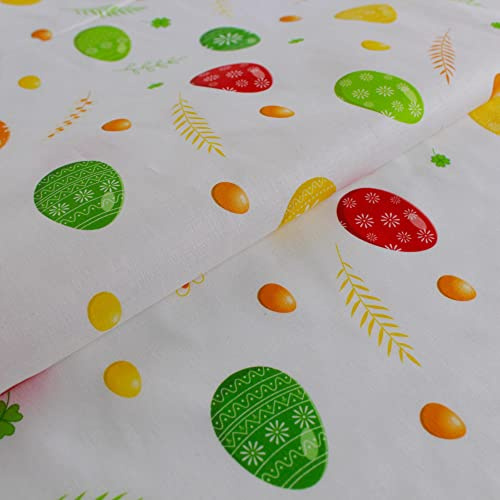 Kinderstoff Meterware Baumwolle - 1 Meter, Stoff, Baumwollstoff, Nähen, Bettwäsche, Kinder, Baby, Jungen, Mädchen, Bekleidung, Deko (Ostereier Gräser)