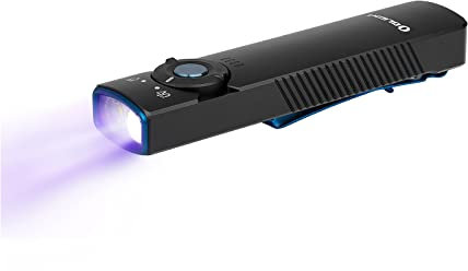 OLIGHT Arkfeld UV Design Dual Light Source with White Light and UV Light Rechargeable EDC Flashlight Suitable for Outdoor, Work and Emergency
