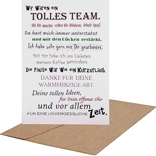 CL&MH Glückliche Ruhestandskarte für Arbeitskollegen | Grußkarte Abschied Kollege Postkarte Danke Ruhestand | Abschiedskarten für Kollegen | Hinterlassenskarten für Kollegen, Frauen und Männer