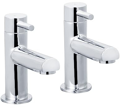 Bristan Mios Bathroom Taps, Chrome Pillar Basin taps | MIO 1/2 C, Modern design, Bathroom sink taps, Matching bath taps available, Lifetime Cover