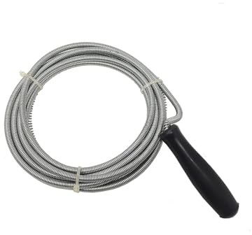 PEBBLE HUG Metal Sink and Drain Cleaner, Spring Wire Waste Pipe Cleaner, Cleaning Tool for Kitchen Tub Sink Shower Pipes washbasin drains, Home DIY, (5 M)