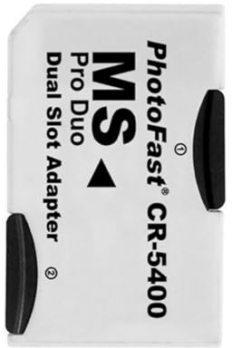MOOKEENONE Dual Slot MicroSD/TF to MS Pro Duo Short Rod Adapter， Convert 2 MicroSDHC (TF) Cards into MS Pro Duo Cards for PSP